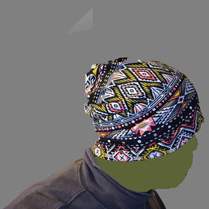 Scully Yellow Tribal Design Beanie